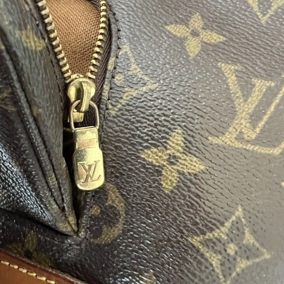 Auth Louis Vuitton LV Backpack Bag Montsouris MM Brown Monogram Pink Custom Logo - Picture 9 of 10